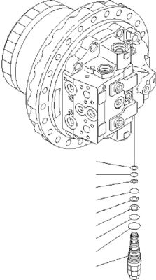706-8J-01012 706-8J-01011 Per Komatsu PC400-7 450-7 450-8 Escavatore, assemblaggio di viaggio, motore di viaggio originale