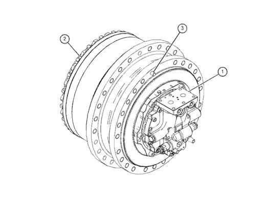 455-2770 155-9198 455-2772 455-2771 Per il CAT 390D 390F 385C Escavatore, assemblaggio di spostamento, motore di spostamento originale