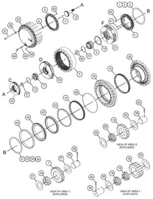455-2770 155-9198 455-2772 455-2771 Per il CAT 390D 390F 385C Escavatore, assemblaggio di spostamento, motore di spostamento originale
