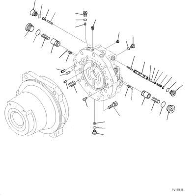 21N-60-34100 21N6034100 Per Komatsu PC1250-8 1250SP-8 Escavatore motore a trazione idraulica