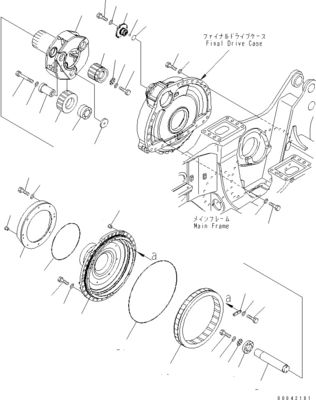 17M-27-00310 17M-27-00321 Per Komatsu Bulldozer D275AX-5EO Assemblaggio di viaggio Final Drive Motore di viaggio Aftermarket originale