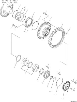 17M-27-00310 17M-27-00321 Per Komatsu Bulldozer D275AX-5EO Assemblaggio di viaggio Final Drive Motore di viaggio Aftermarket originale
