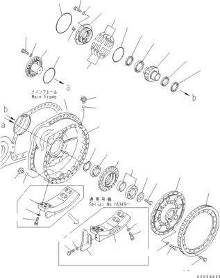 195-27-00661 195-27-00436 Excavator Final Drive Per il bulldozer Komatsu D375A-5D