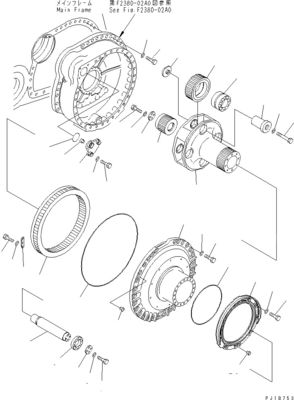 195-27-00661 195-27-00436 Excavator Final Drive Per il bulldozer Komatsu D375A-5D
