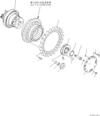 11Y-27-40101 11Y-27-40102 Excavator Final Drive Per il bulldozer Komatsu D37EX-23 D37PX-23
