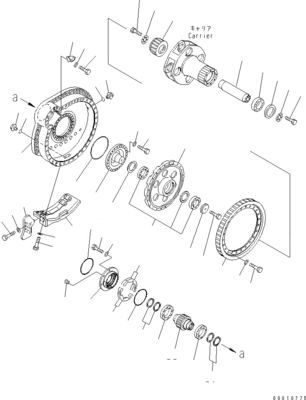 198-27-00670 198-27-00680 Excavator Final Drive For Komatsu Bulldozer D475A-5EO Assemblaggio di viaggio