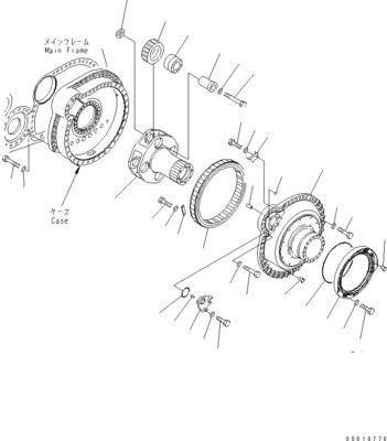 198-27-00670 198-27-00680 Excavator Final Drive For Komatsu Bulldozer D475A-5EO Assemblaggio di viaggio