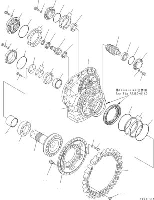 154-27-00353 154-27-00352 154-27-00351 Excavator Final Drive For Komatsu Bulldozer D85EX-15 D85MS-15