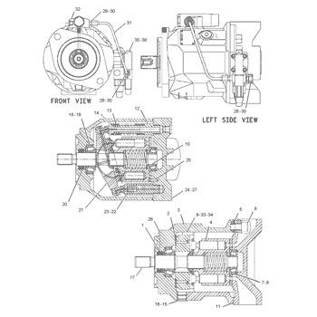 220-5623 CA2205623 2205623 Per CAT 420D 442D 430D 432D BACKHOE LOADER Pompa idraulica principale pompa a pistoni pompa ASSY pompa GP-PISTON mercato posteriore di alta qualità originale