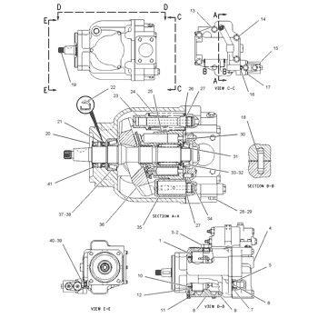 6E1412 CA6E1412 6E-1412 10R2517 Per CAT 120G Motor Grader Pompa idraulica principale pompa a pistoni pompa ASSY pompa GP-PISTON mercato posteriore di alta qualità originale