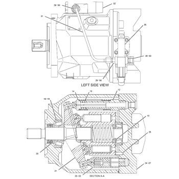 1480285 CA1480285 148-0285 For TQCAT 517 TRACK SKIDDER Hydraulic Main Pump Piston Pump PUMP ASSY PUMP GP-PISTON Aftermarket High quality Original