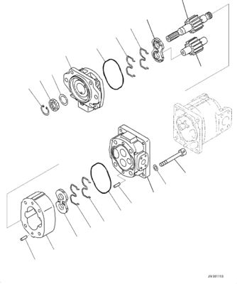 708-2H-00490 708-2L-00291 705-52-32300 705-22-42110 Per Komatsu WA1200-6 Caricatori a ruote pompa idraulica di olio principale
