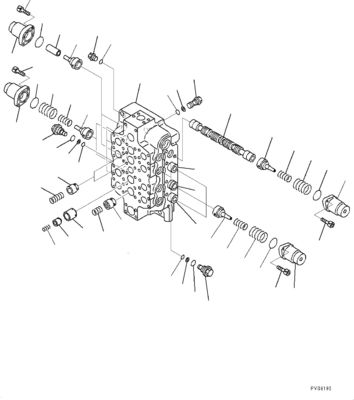 PC1250LC-8 PC1250-8 PC1250SP-8 PC1250-8R Escavatore Valvola di controllo principale idraulica NO.3 Parti di macchinari da costruzione