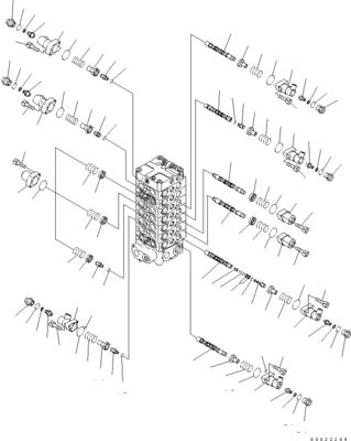 Originale 723-57-17400 723-57-17401 7235717400 723-56-31510 Per la valvola di controllo principale idraulica dell'escavatore Komatsu PW180-7K