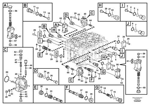 VOE14634178 VOE 14634178 Per VOLVO EC480D EC480DHR Escavatore Valvole idraulico di controllo principale Parti di macchinari da costruzione Mercato di ricambio Alta qualità Originale