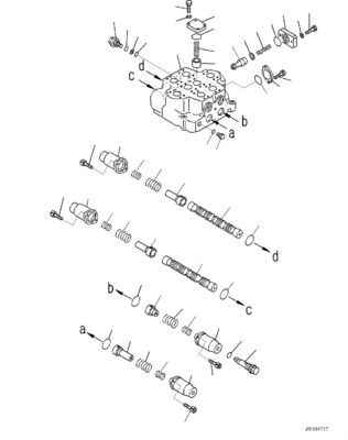 709-12-11809 7091211809 Per Komatsu WA800-3E0 WD900-3 WA900-3 DOZER a ruote Valvola di controllo principale idraulica Parti di macchinari di costruzione Mercato di ricambio Alta qualità originale